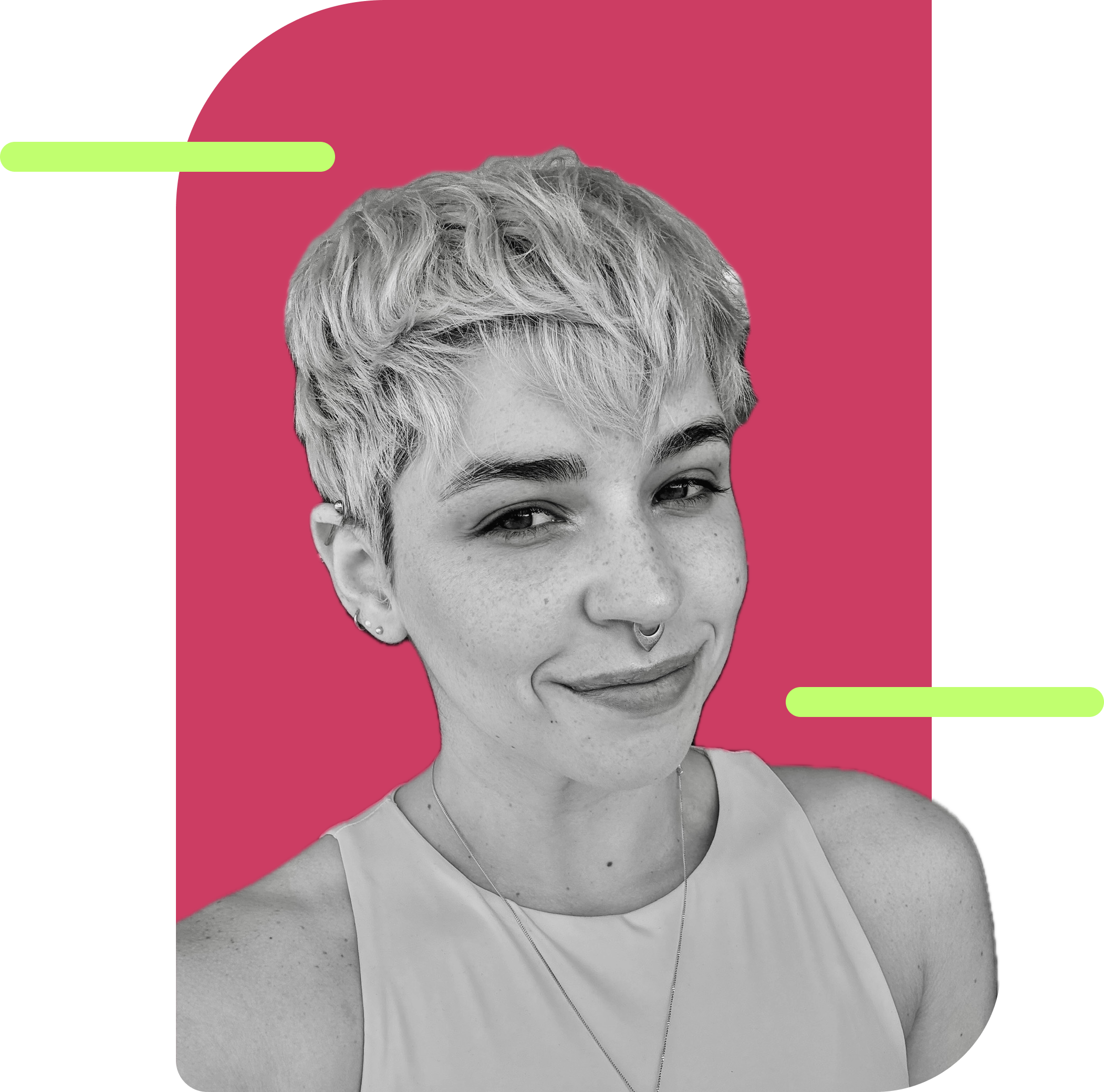 An isolated profile photo of J. Amelia Caceres. She is looking toward the camera.