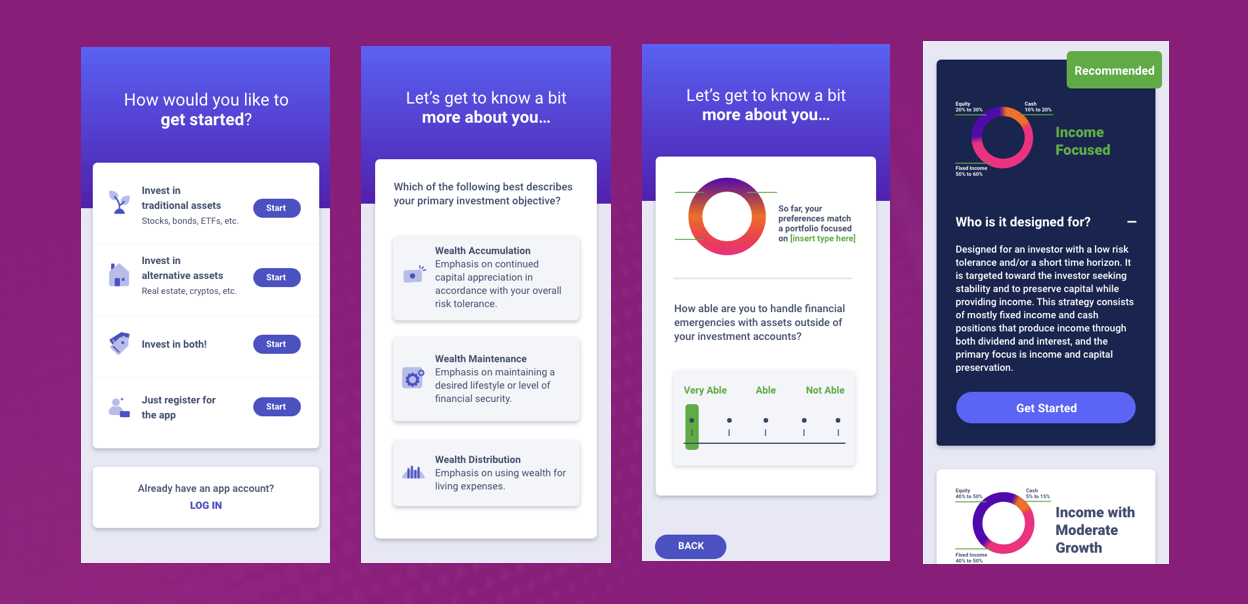 Introductory Questionnaire Screens for the Second Iteration